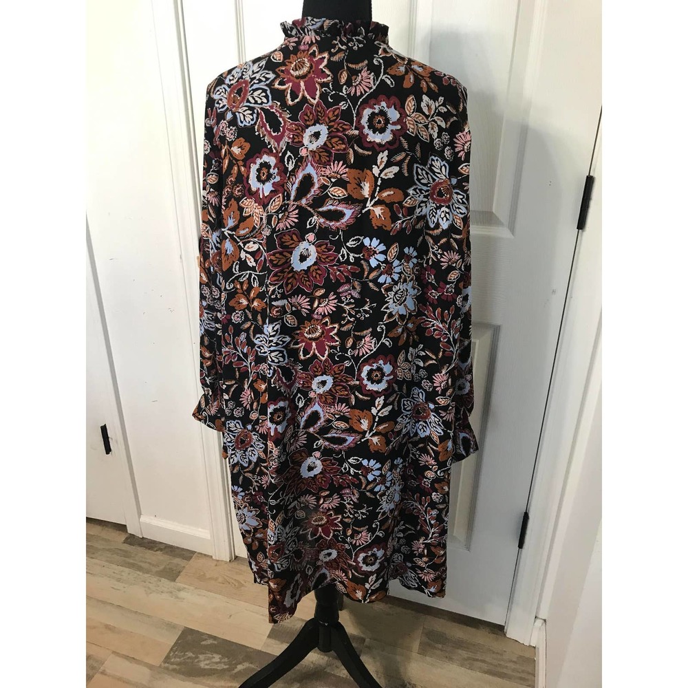 Massini Woman's Floral Pullover Long Sleeve Dress, Size 3X
